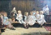 Max Liebermann Infants School (Bewaarschool) in Amsterdam oil on canvas